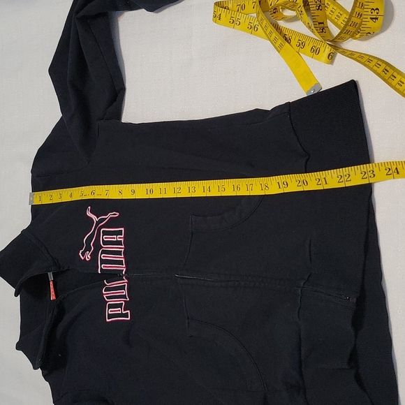 Puma black spellout logo full zip sweater size medium - Picture 5 of 8